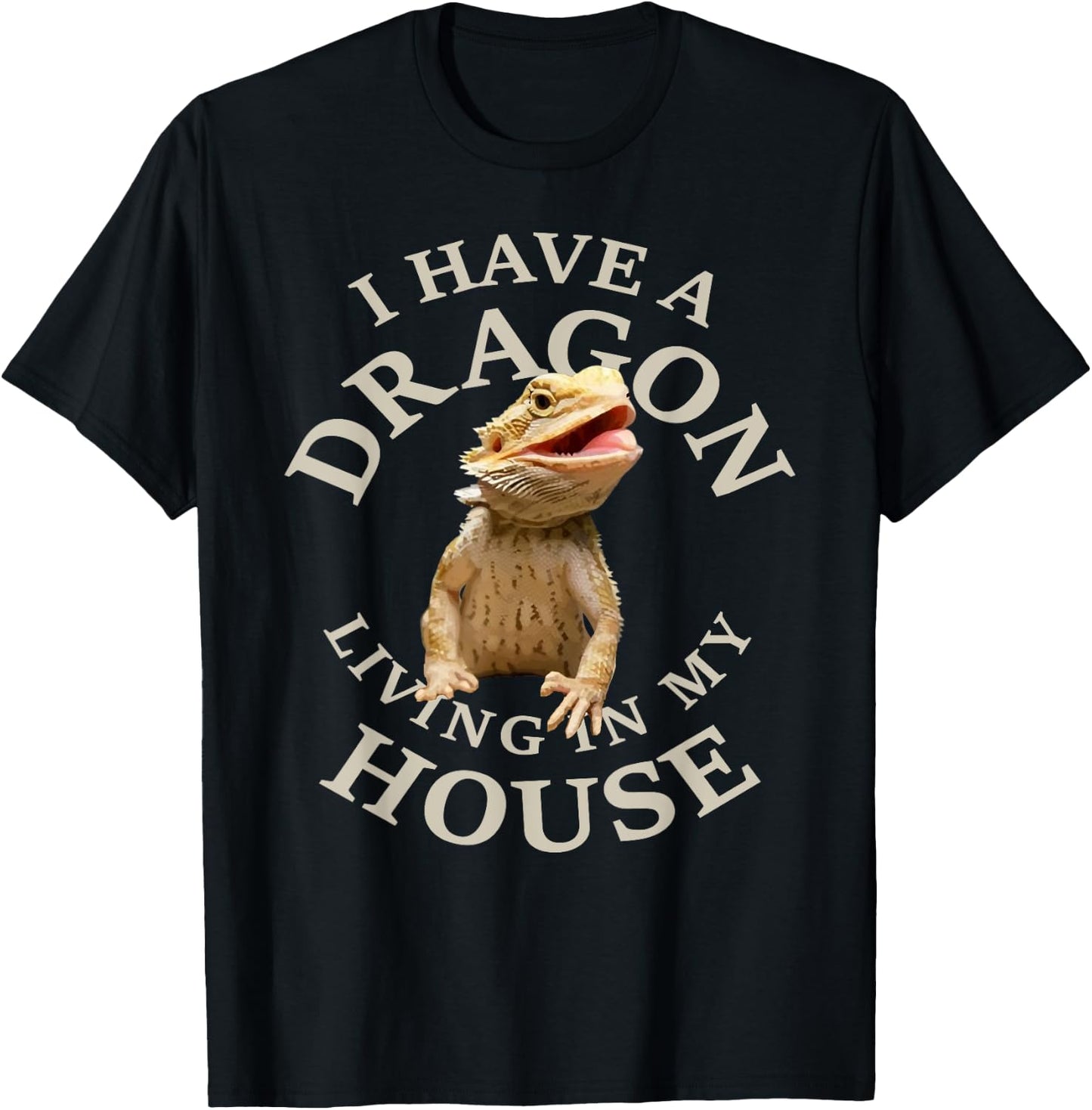 Bearded Dragon Clothes Pogona Barbata Lizard T-Shirt - T-Shirt | Black