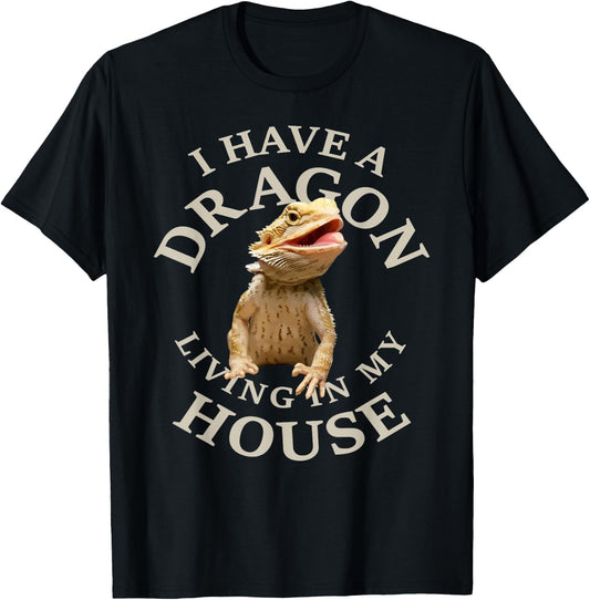 Bearded Dragon Clothes Pogona Barbata Lizard T-Shirt - T-Shirt | Black