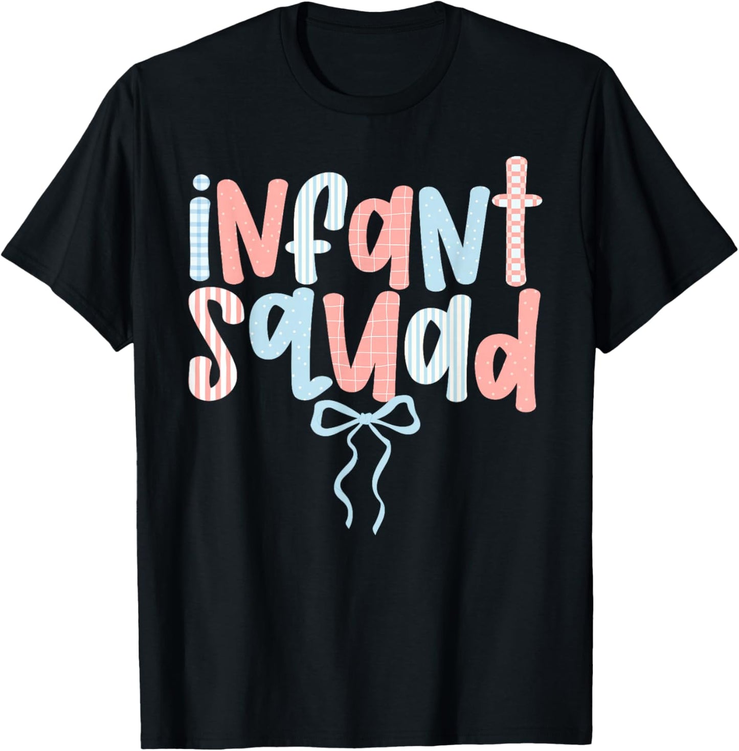 Infant Squad Preppy Infant Teacher Crew Infant Teaching Team T-Shirt - T-Shirt | Black