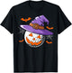 Halloween Golf Ball Witch Hat Pumpkin Spooky Bat Web Lover T-Shirt - T-Shirt | Black