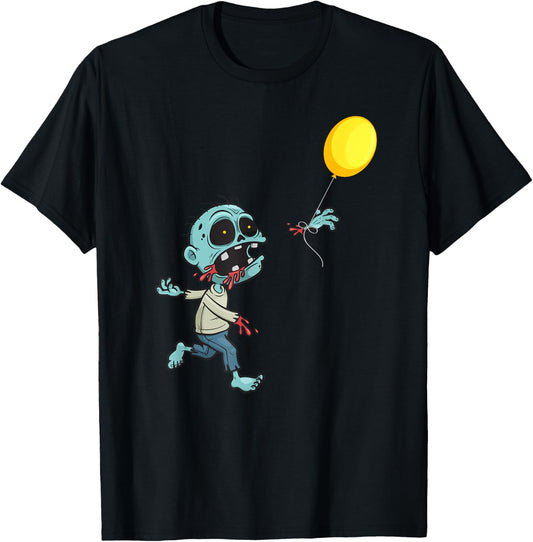 Zombie Birthday Balloon - Funny Cute Zombie Kids & Boys T-Shirt - T-Shirt | Black