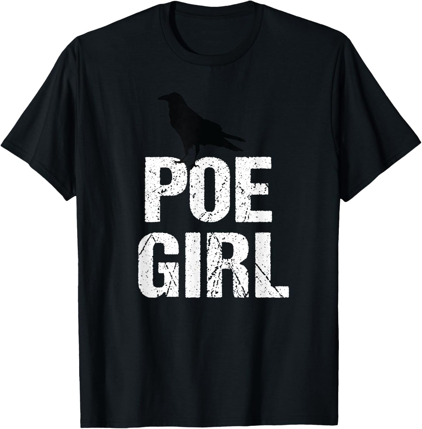 Edgar Allan Poe Funny Poe Girl Hipster Grunge Gift T-Shirt - T-Shirt | Black