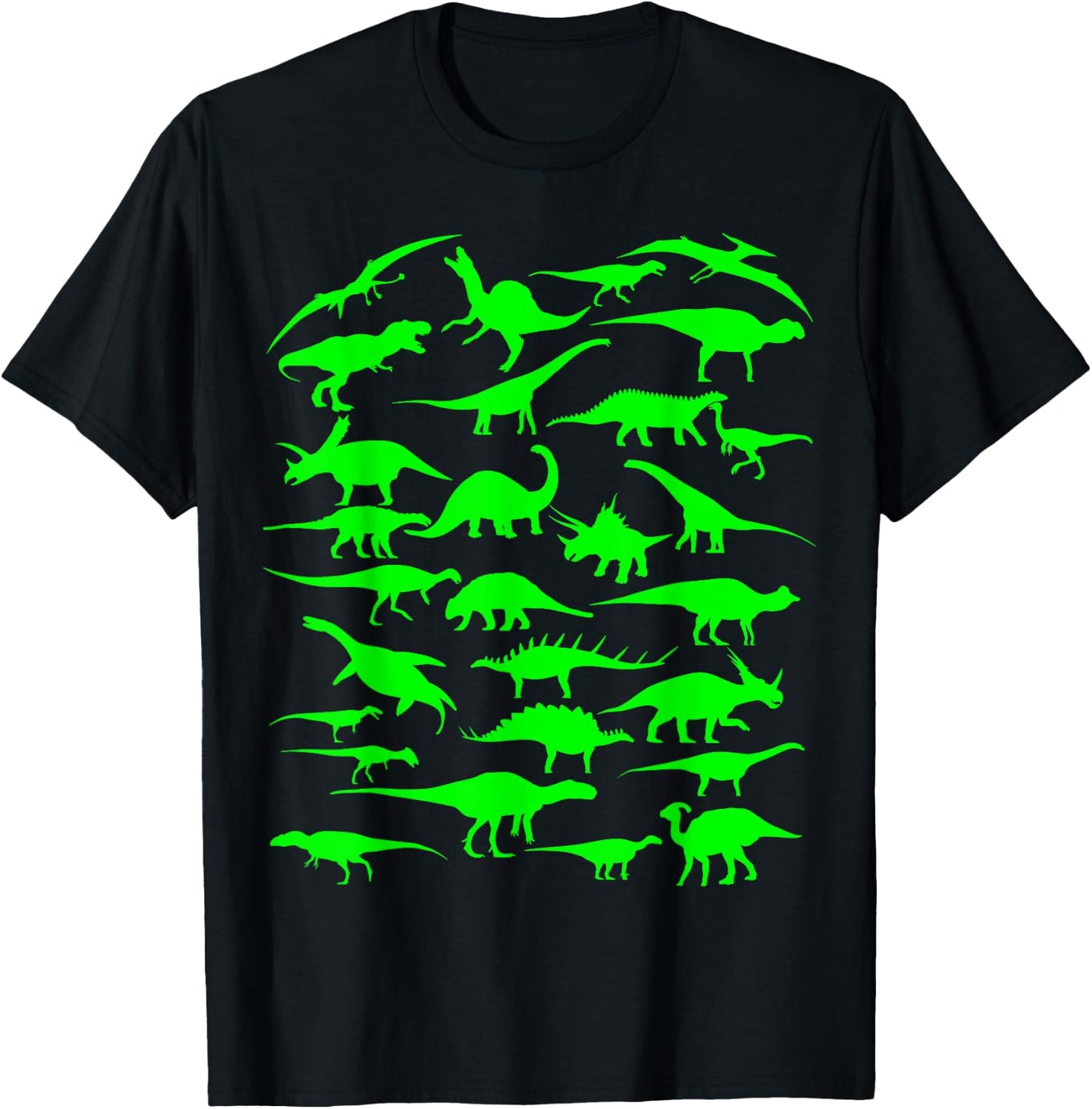 Funny Sheldon Nerdy Dinosaurs All Over Science Geek Gift T-Shirt - T-Shirt | Black