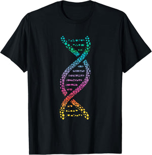 DNA Molecular World Genes Biology Lover Geek Gift T-Shirt - T-Shirt | Black