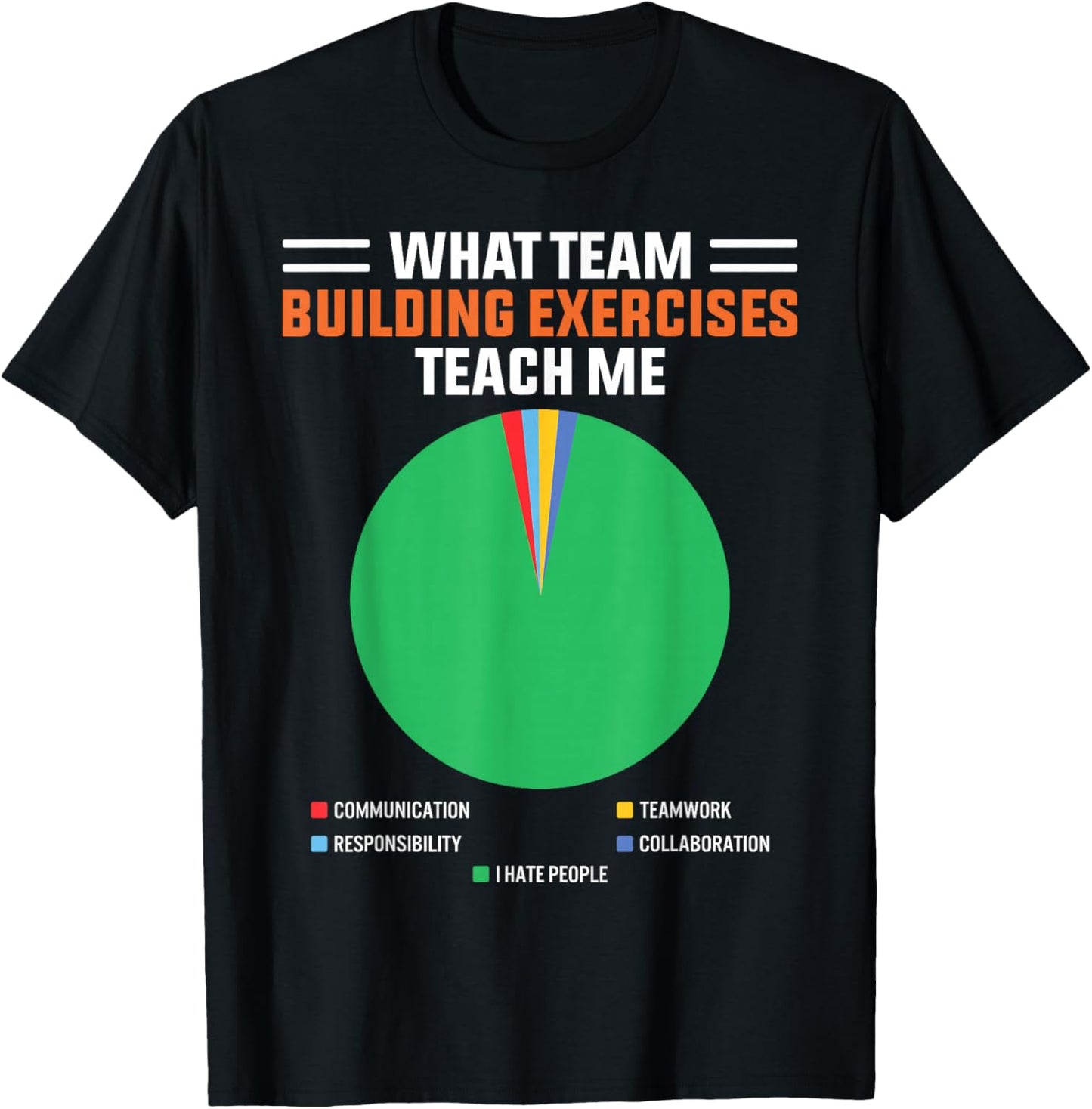 What Team Building Exercises Teach Me Funny Introvert T-Shirt - T-Shirt | Black