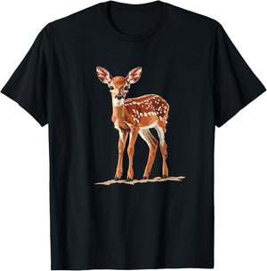Happy deer fawn animal T-Shirt - T-Shirt | Black