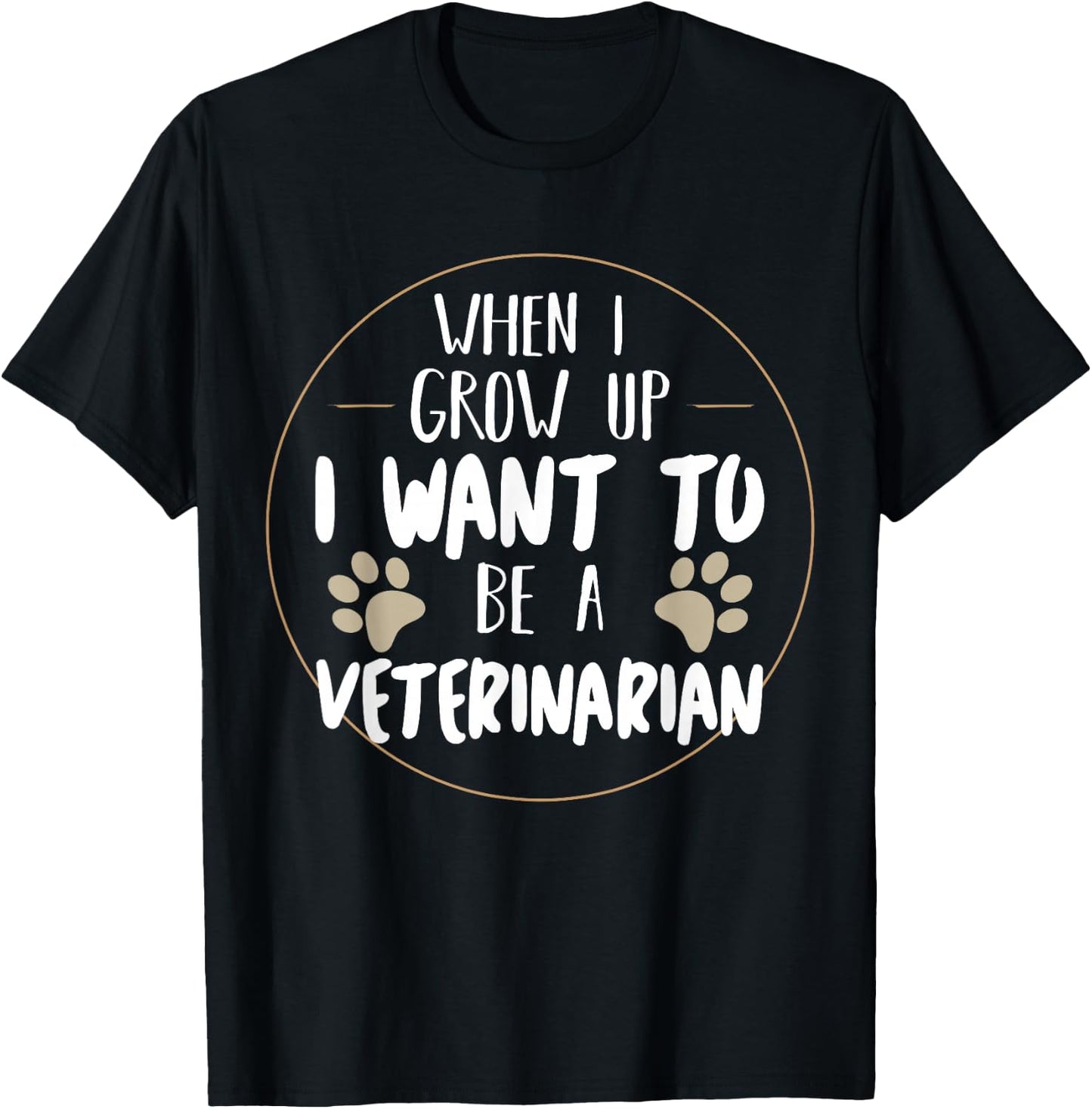 Kids Future Veterinarian Gift T Shirt For Dog & Cat Lovers T-Shirt - T-Shirt | Black