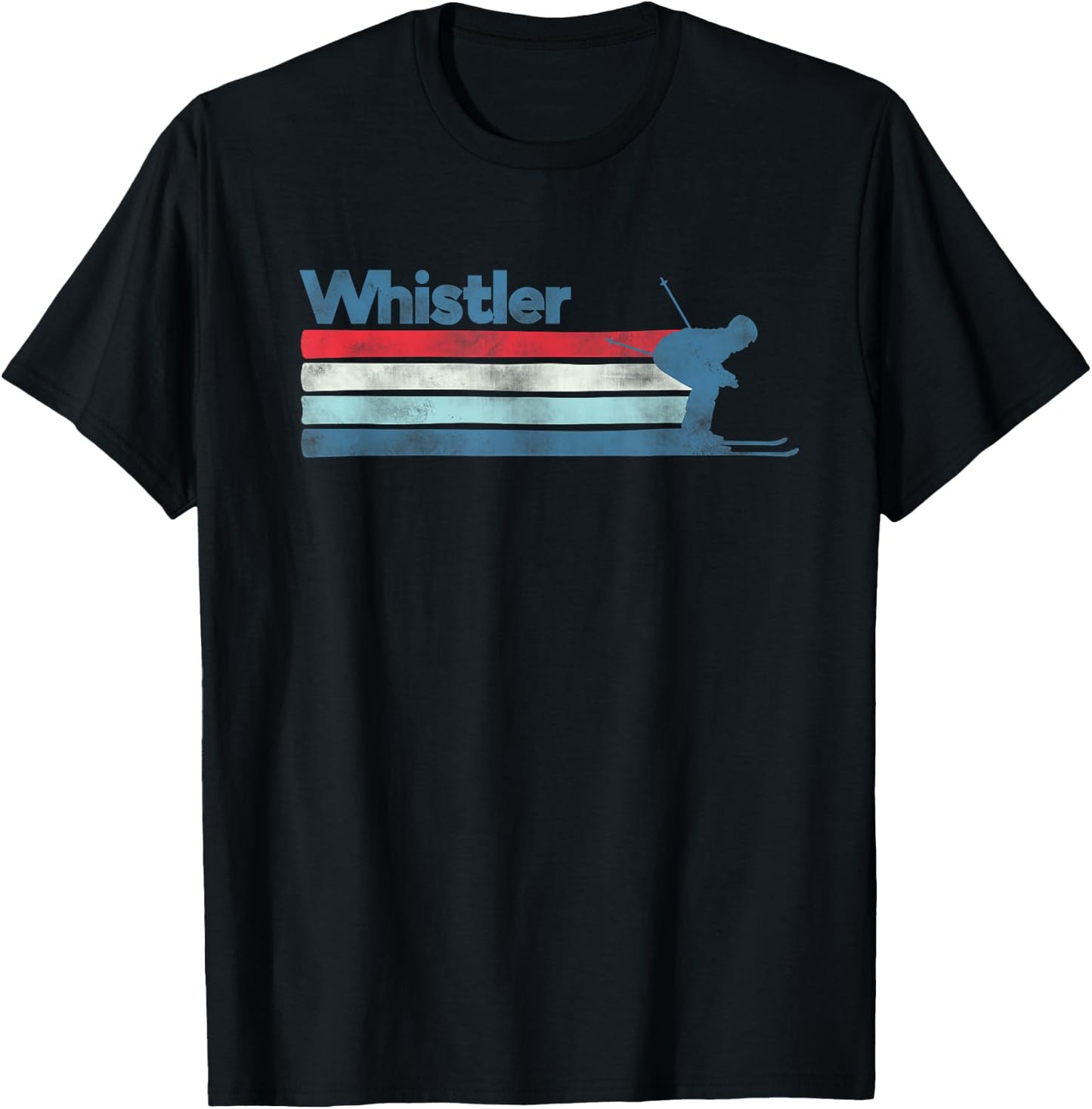 Whistler Canada Retro Ski T-Shirt - T-Shirt | Black