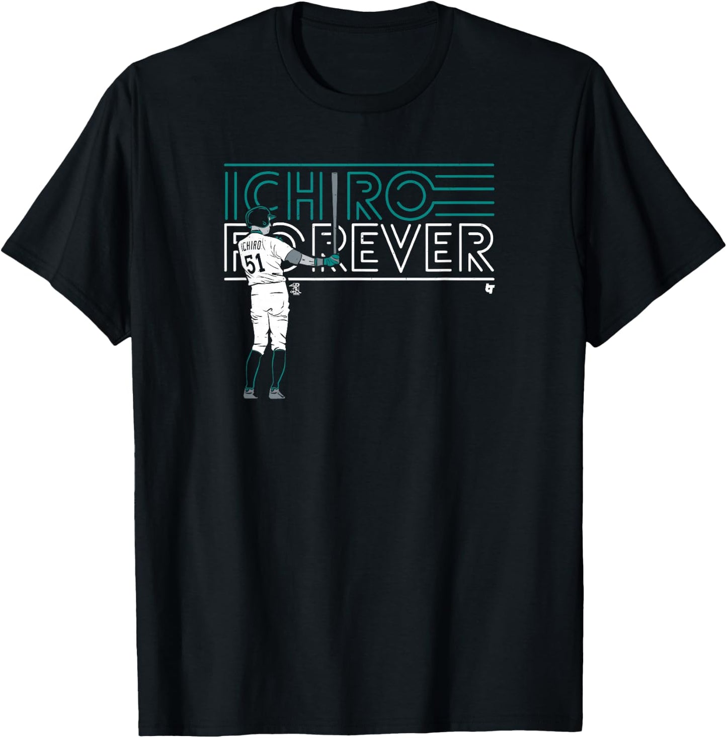 Ichiro Suzuki - Ichiro Forever - Seattle Baseball T-Shirt - T-Shirt | Black