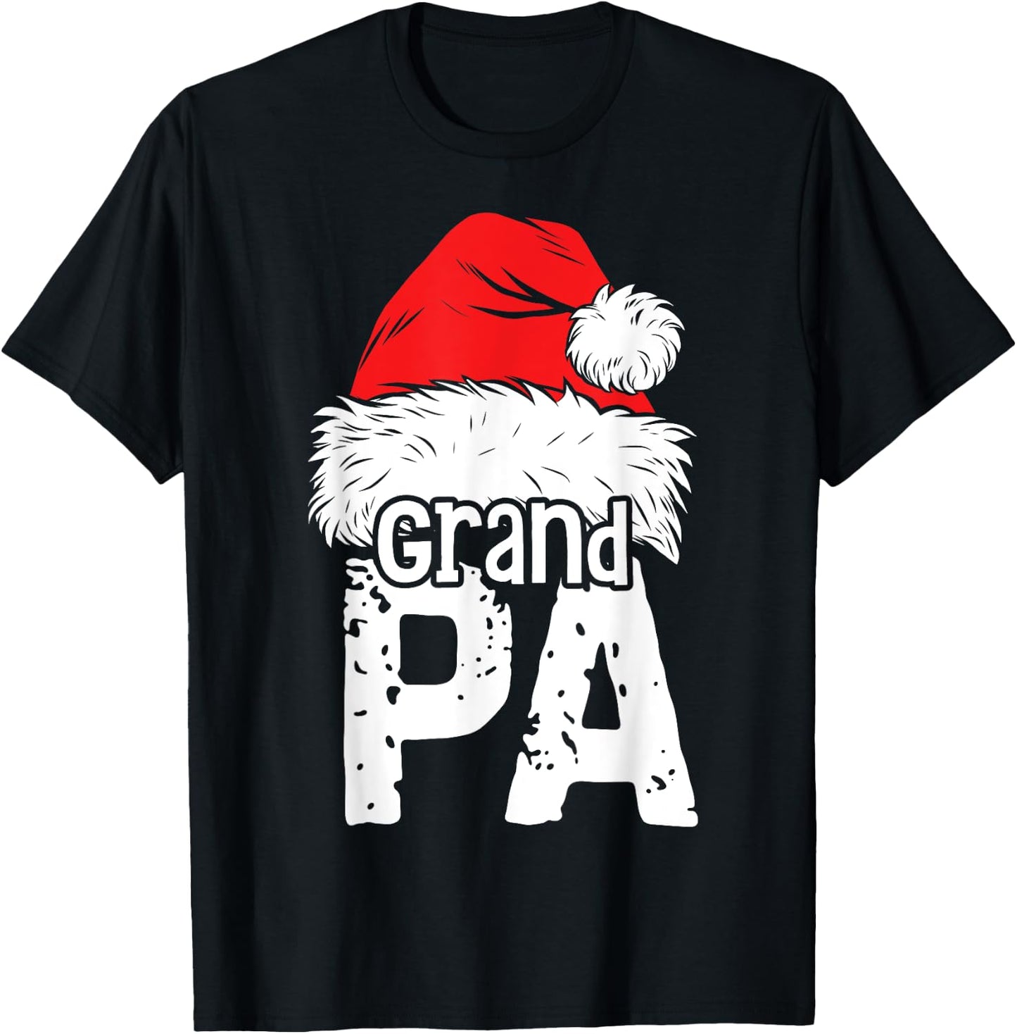 Grandpa Santa Christmas Family Matching Pyjamas Xmas Father T-Shirt - T-Shirt | Black