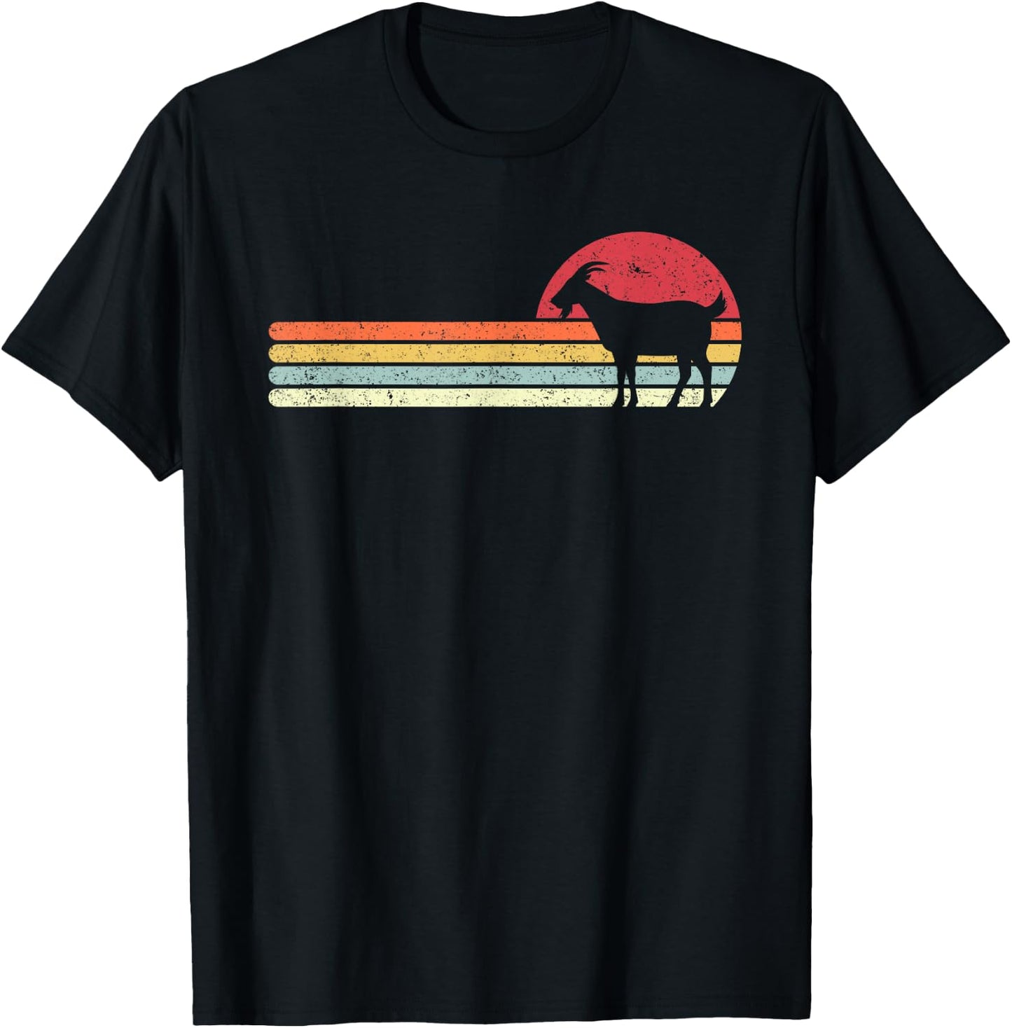 Goat Shirt. Retro Style T-Shirt - T-Shirt | Black