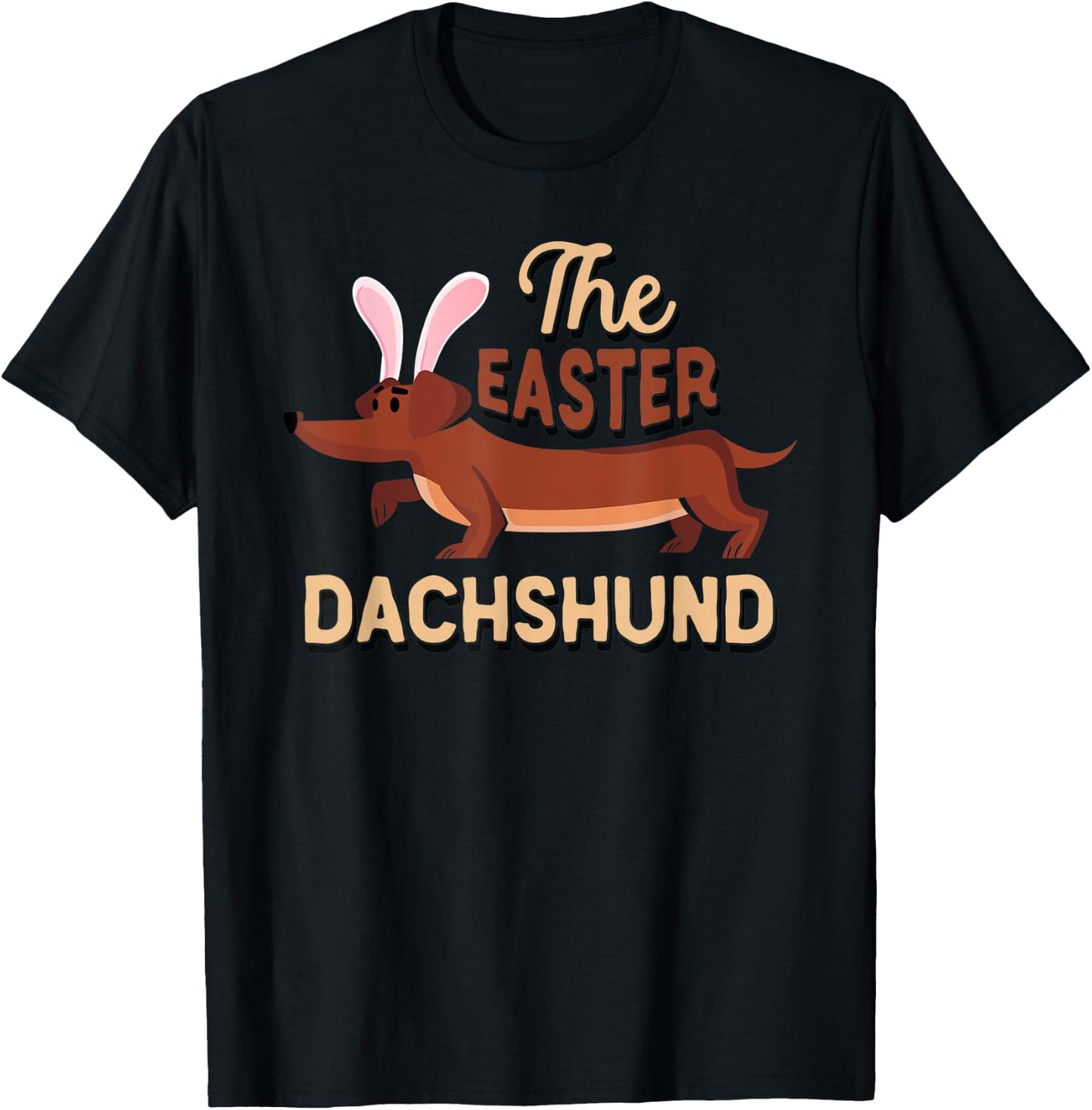 Easter Dachshund Shirt Dogs Lovers Holiday Gift T-Shirt - T-Shirt | Black