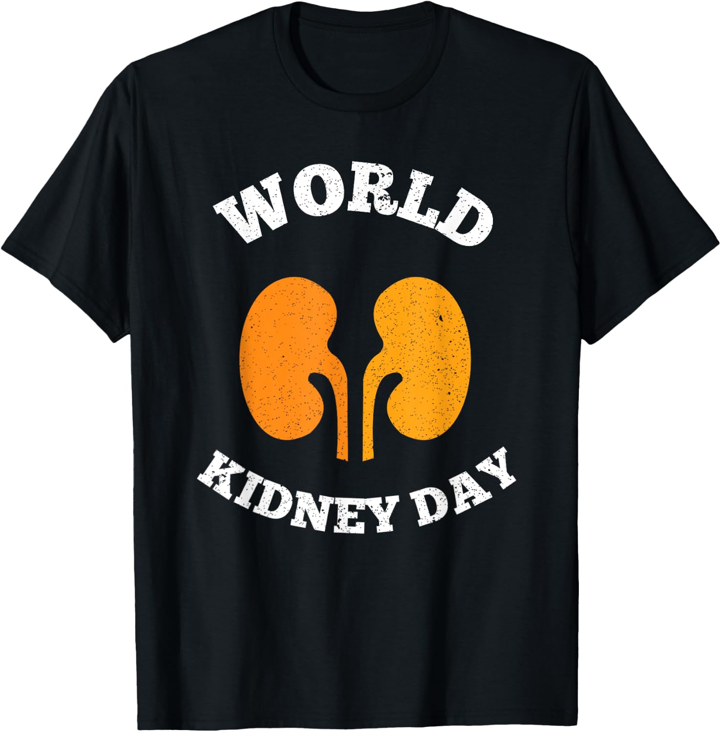 Simple World Kidney Day T Shirt Society Awareness T-Shirt - T-Shirt | Black