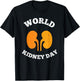 Simple World Kidney Day T Shirt Society Awareness T-Shirt - T-Shirt | Black