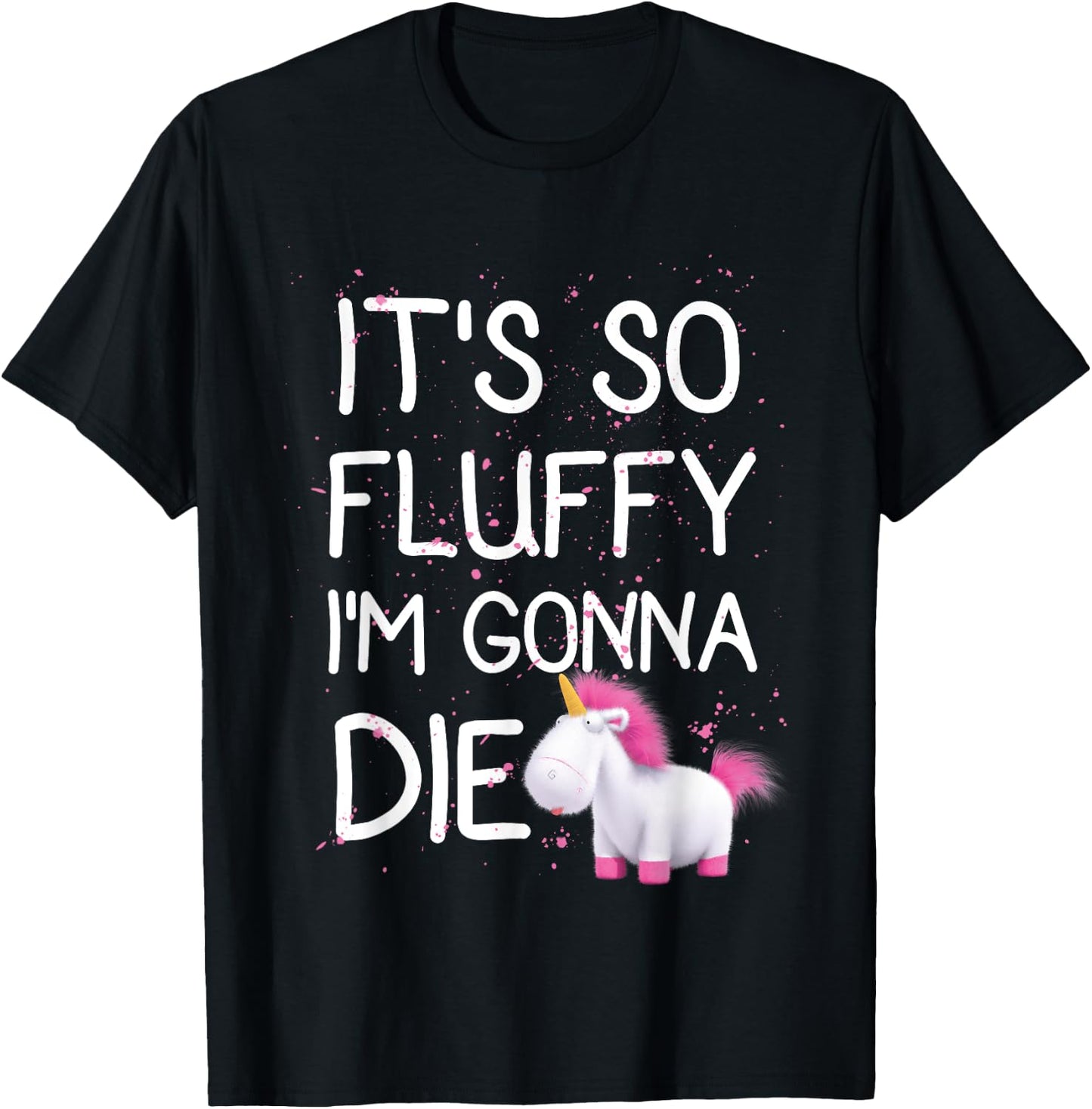 Despicable Me Minions It's So Fluffy Unicorn Graphic T-Shirt - T-Shirt | Black