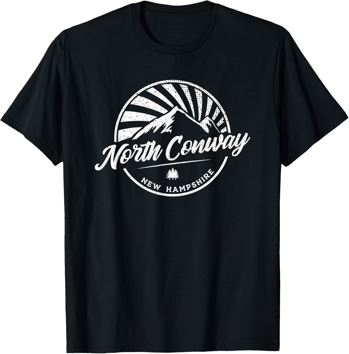 Vintage North Conway New Hampshire Outdoor Graphic T-Shirt - T-Shirt | Black