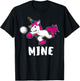 Funny Mine Volleyball Unicorn For Volleyball Girls T-Shirt - T-Shirt | Black
