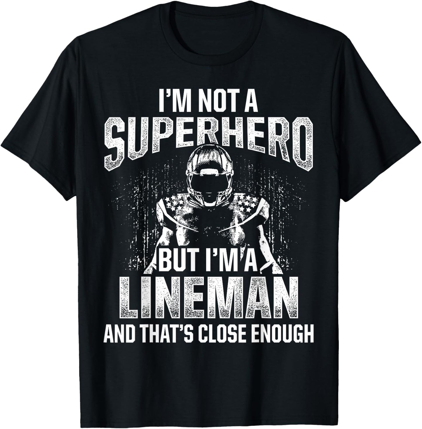 Football Lineman Hero Offensive Defensive Player T-Shirt - T-Shirt | Black