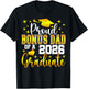 Proud Bonus Dad of a Class of 2026 Graduate Senior T-Shirt - T-Shirt | Black
