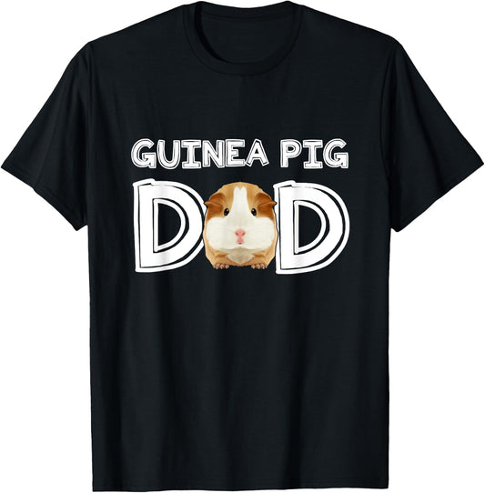 Guinea Pig Dad Costume Clothing Cavy Accessories Guinea Pig T-Shirt - T-Shirt | Black