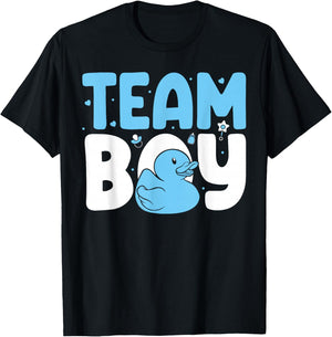 Team Boy Baby Announcement Pregnancy Duck Gender Reveal T-Shirt - T-Shirt | Black