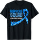 Blue Ribbon Colon Cancer Awareness Support Squad T-Shirt - T-Shirt | Black