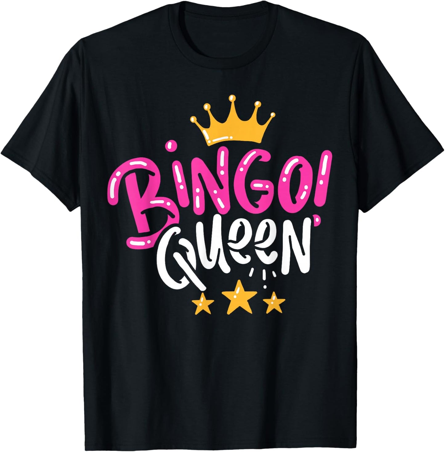 Bingo Gift Queen T-Shirt - T-Shirt | Black