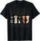 Adults Grey Small Modern Cat Letter Print Short Sleeve T-Shirt - T-Shirt | Black