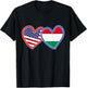 Hungarian American Hungary & America Flag T-Shirt - T-Shirt | Black