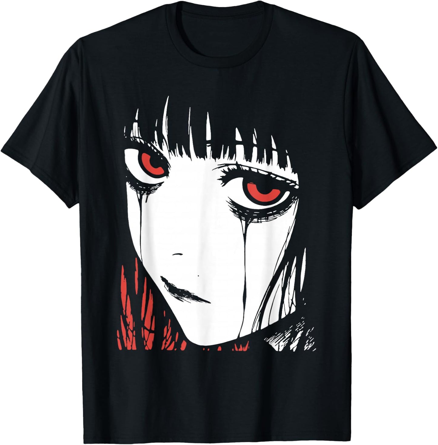 Horror Anime Manga | Japan Japanese Creepy Kawaii Goth T-Shirt - T-Shirt | Black