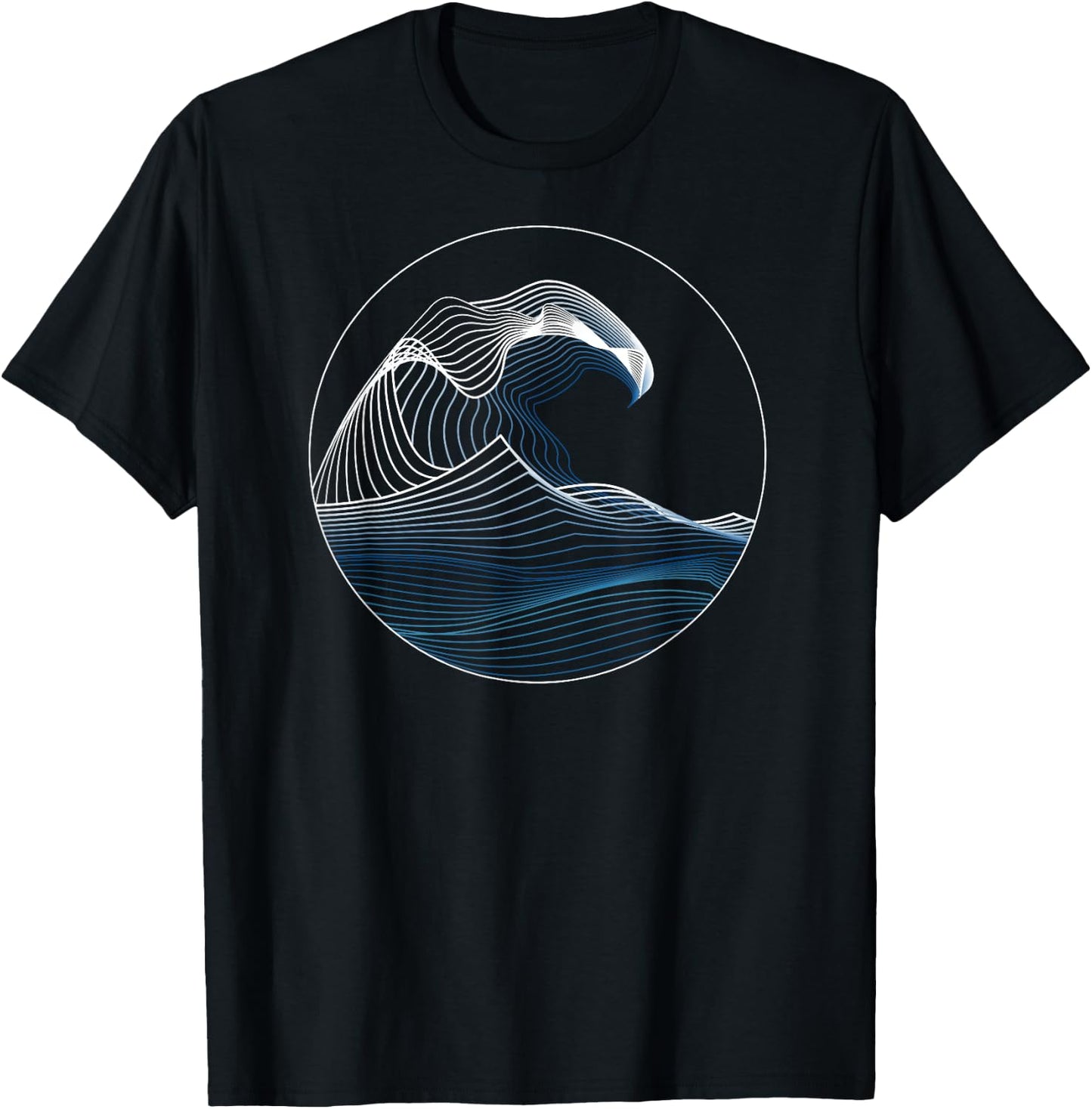 Great Wave of Music Hokusai off Kanagawa Japanese Art T-Shirt - T-Shirt | Black