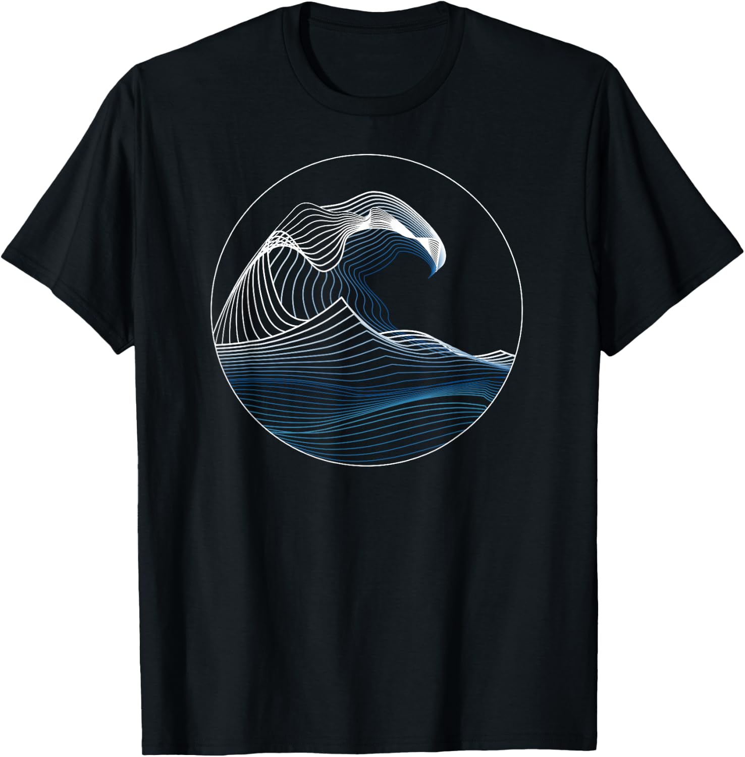 Great Wave of Music Hokusai off Kanagawa Japanese Art T-Shirt - T-Shirt | Black