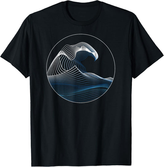 Great Wave of Music Hokusai off Kanagawa Japanese Art T-Shirt - T-Shirt | Black