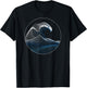 Great Wave of Music Hokusai off Kanagawa Japanese Art T-Shirt - T-Shirt | Black