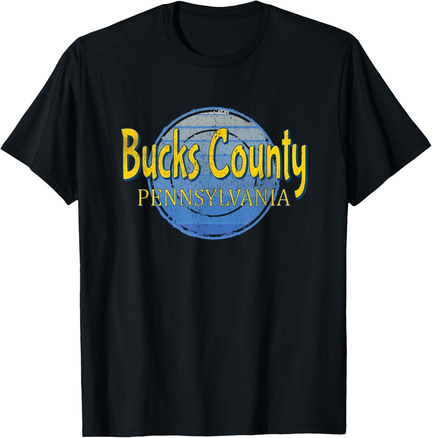 Bucks County PA Pennsylvania Vintage Style T-Shirt - T-Shirt | Black