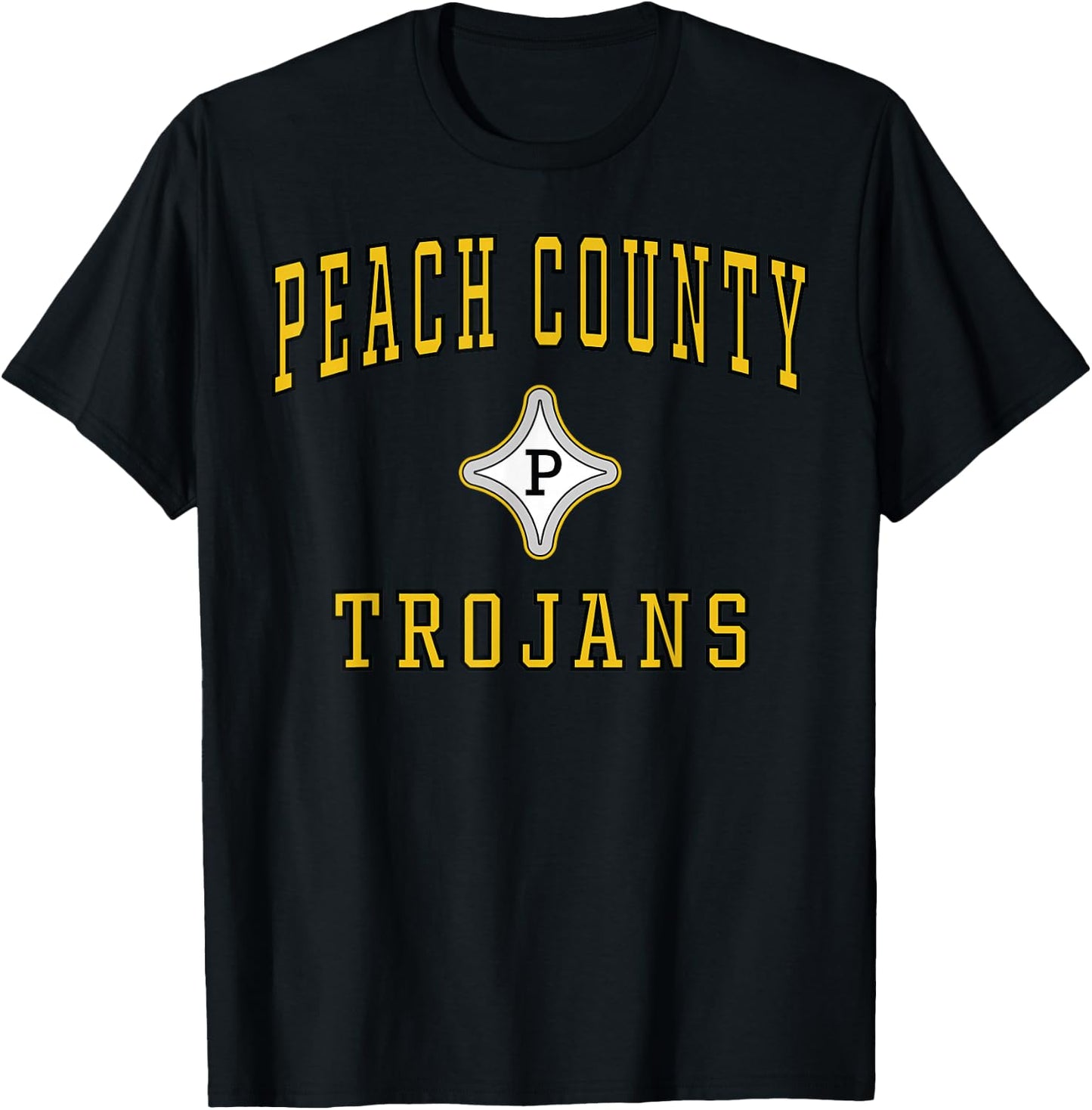 Peach County High School Trojans C1 T-Shirt - T-Shirt | Black