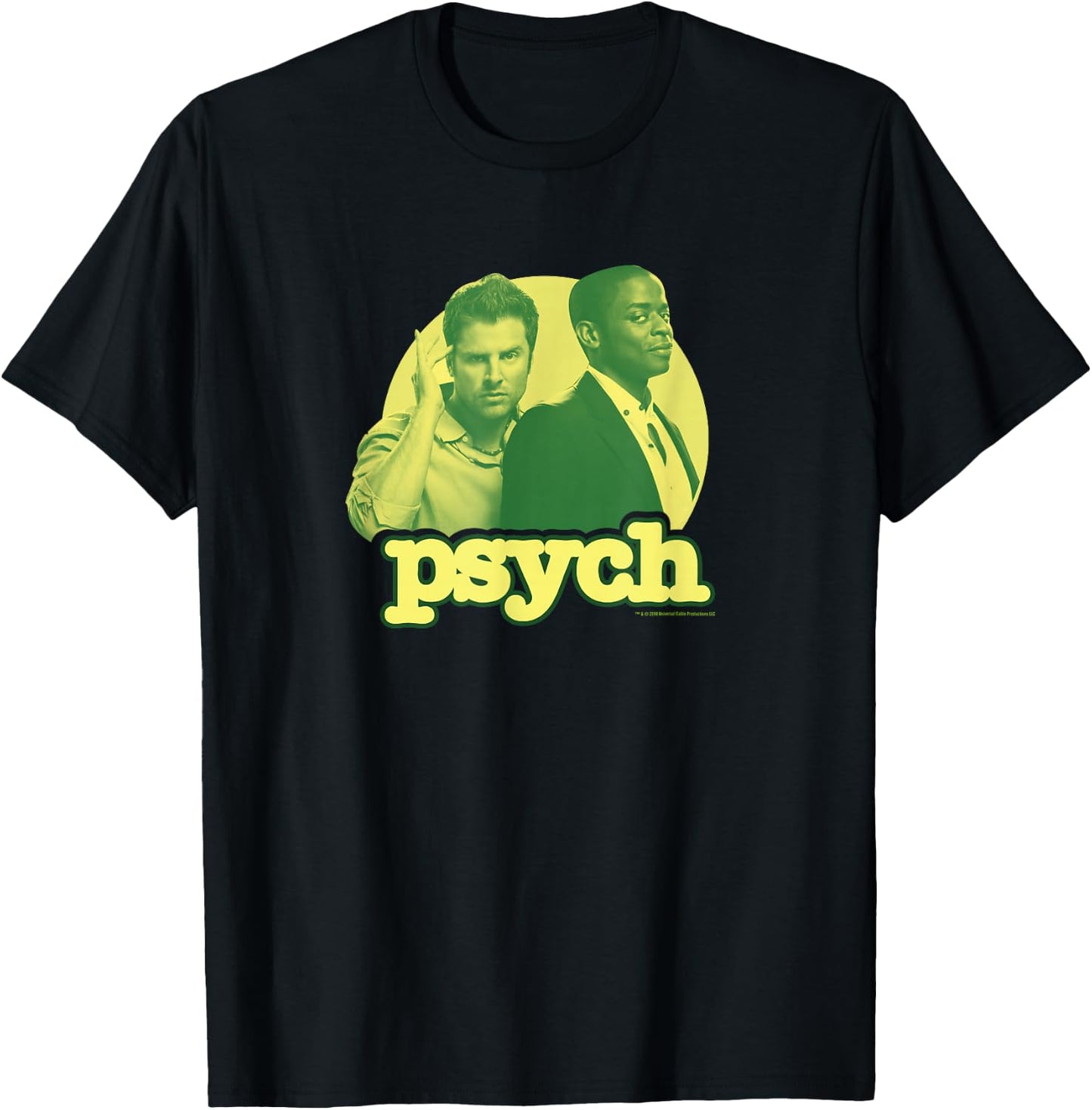 Psych Shawn Spencer and Gus Standard T-Shirt - T-Shirt | Black