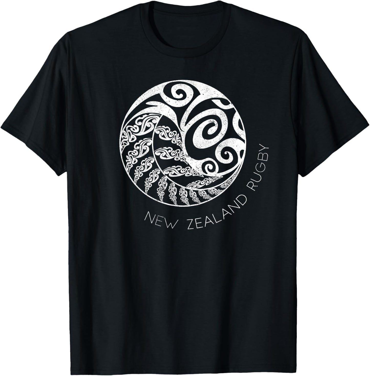 New Zealand Rugby Maori Inspired Kiwi & Silver Fern+ T-Shirt - T-Shirt | Black