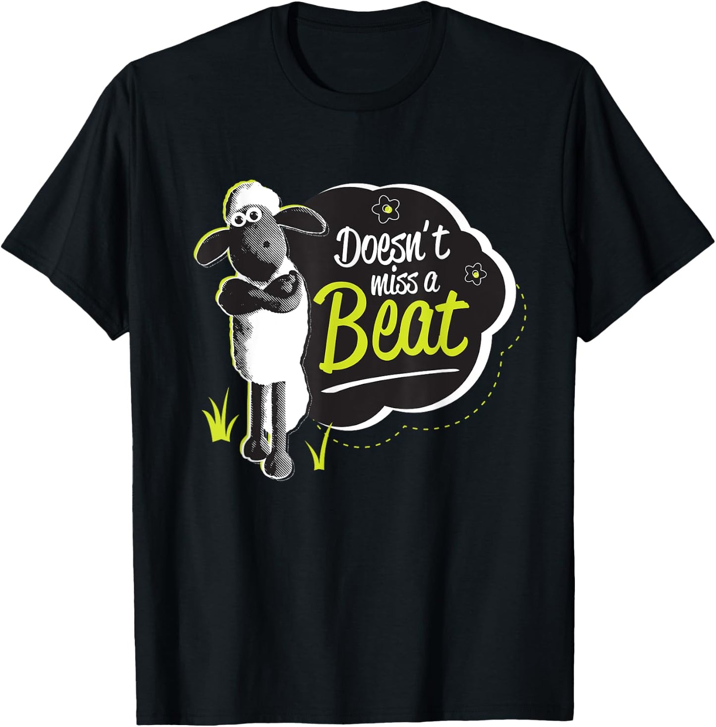 Shaun the Sheep: Doesn't Miss a Beat T-Shirt - T-Shirt | Black