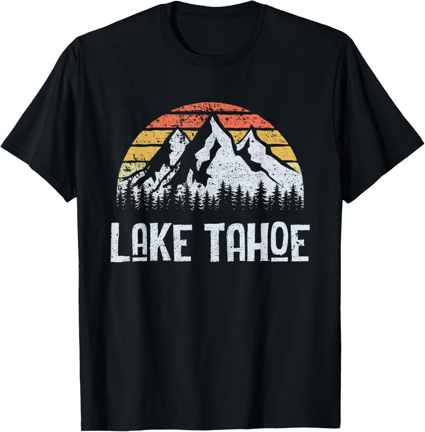 Vintage Retro Lake Tahoe T-Shirt - T-Shirt | Black