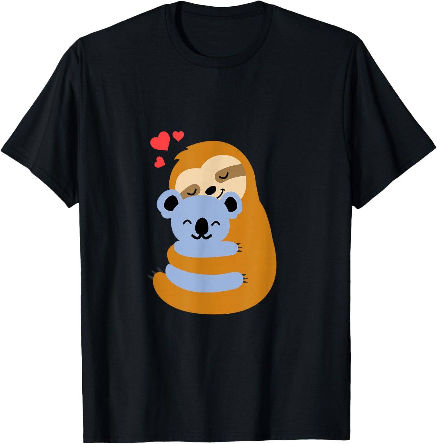 Sloth Sloth and Koala Bear Love Gift T-Shirt - T-Shirt | Black