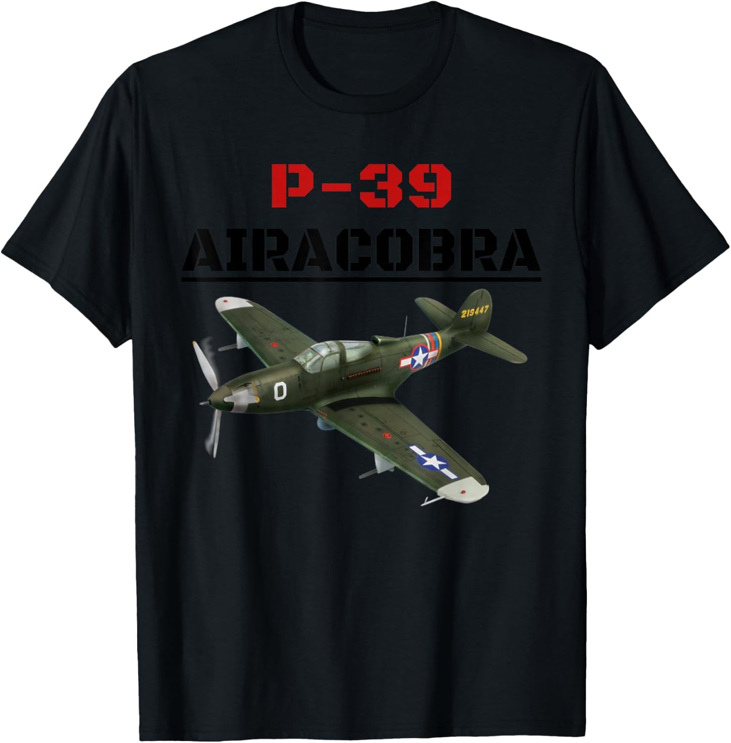 A great P-39 Airacobra Aviation . T-Shirt - T-Shirt | Black
