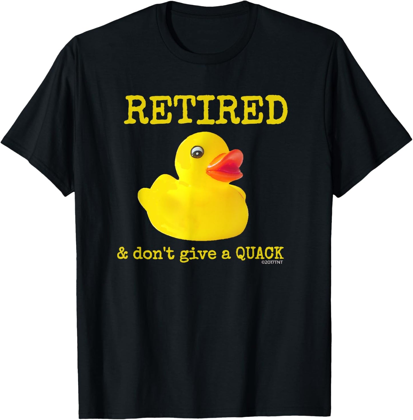 Retirement Funny Retired I Don't Give a Quack Rubber Ducky T-Shirt - T-Shirt | Black