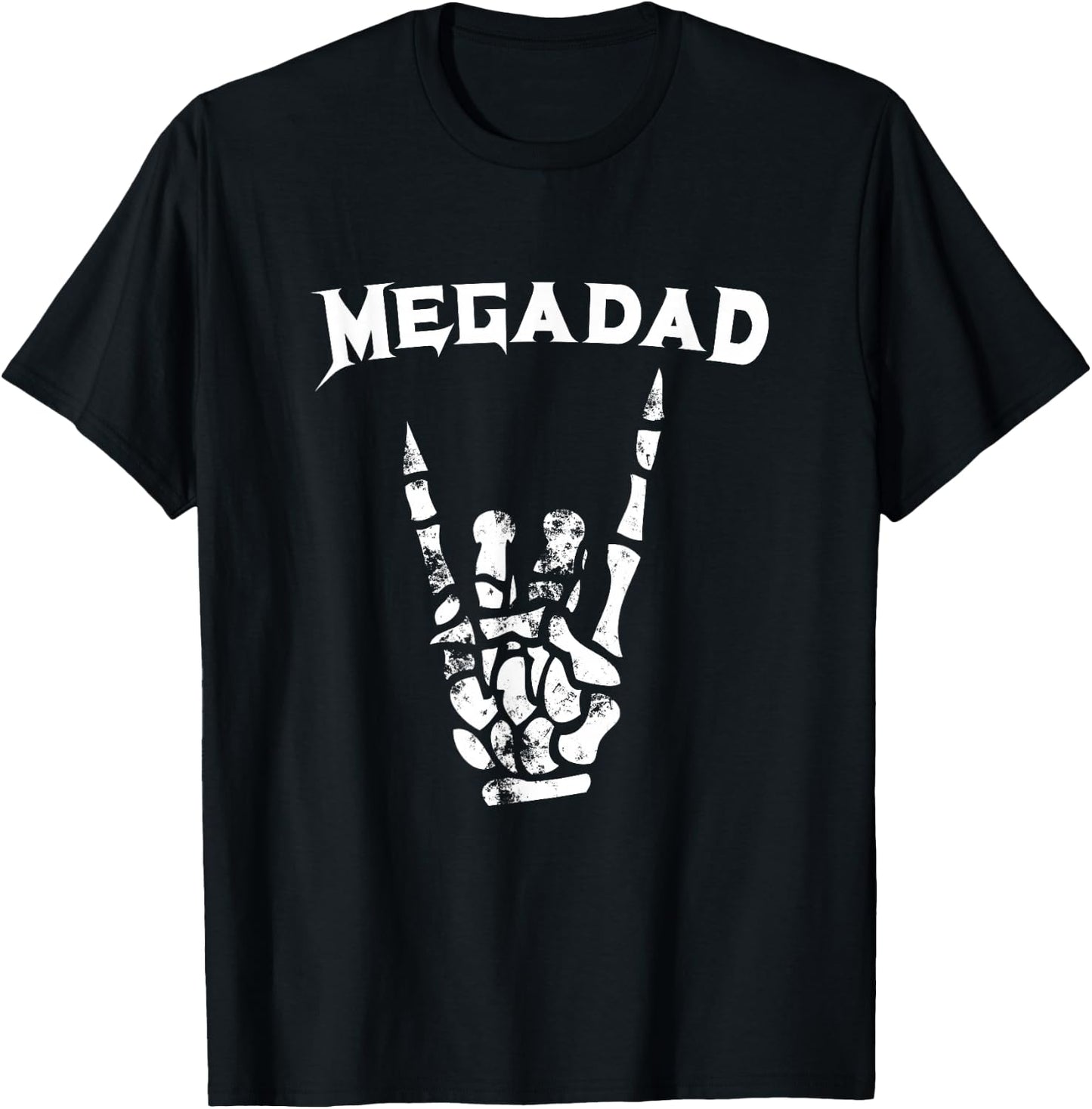 Megadad Rock Heavy Metal Guitar Dad T-Shirt - T-Shirt | Black