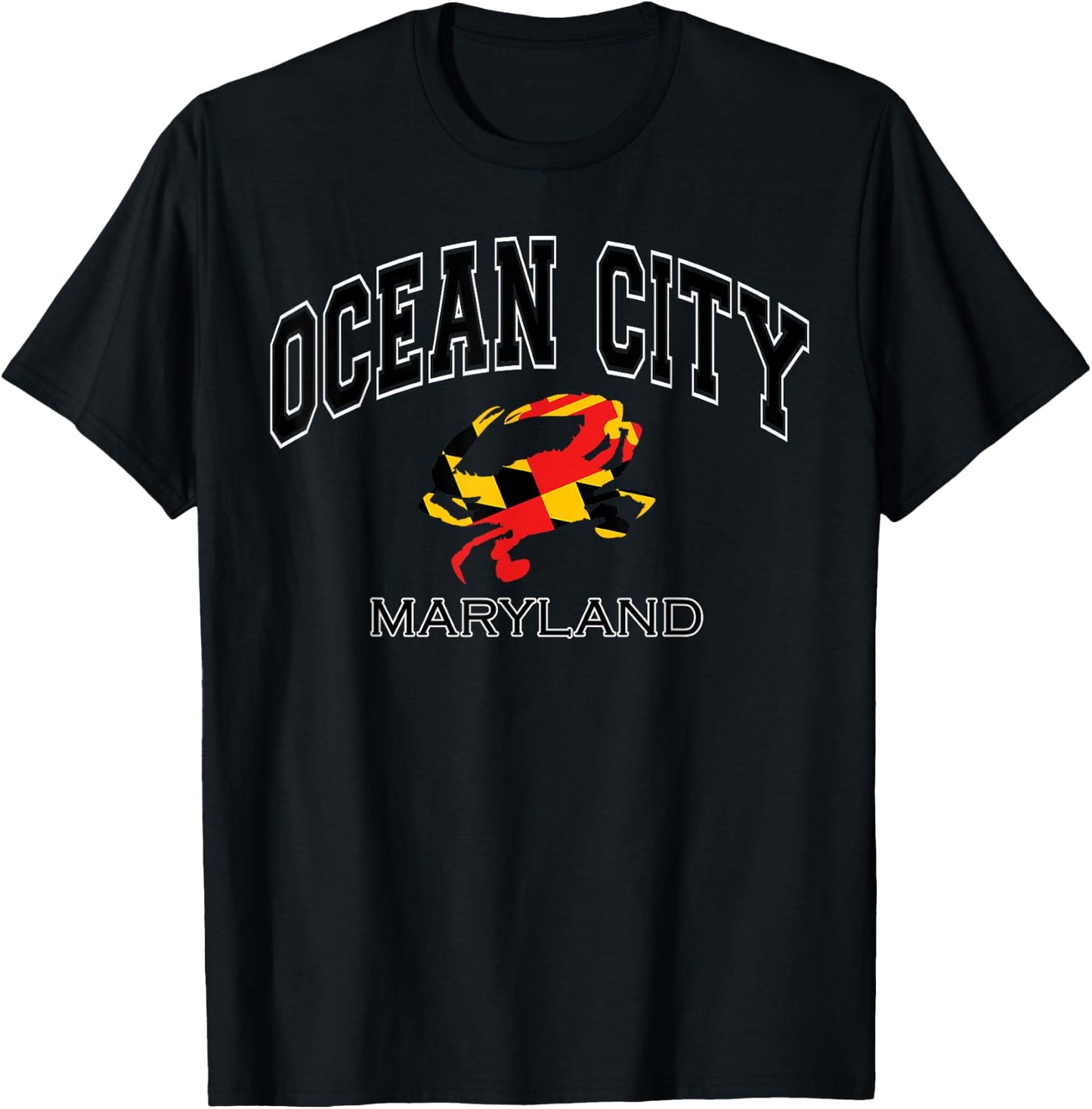 Ocean City Maryland Crab Shirt T-Shirt - T-Shirt | Black