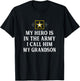 My Hero Is In The Army - I Call Him My Grandson - Vintage T-Shirt - T-Shirt | Black