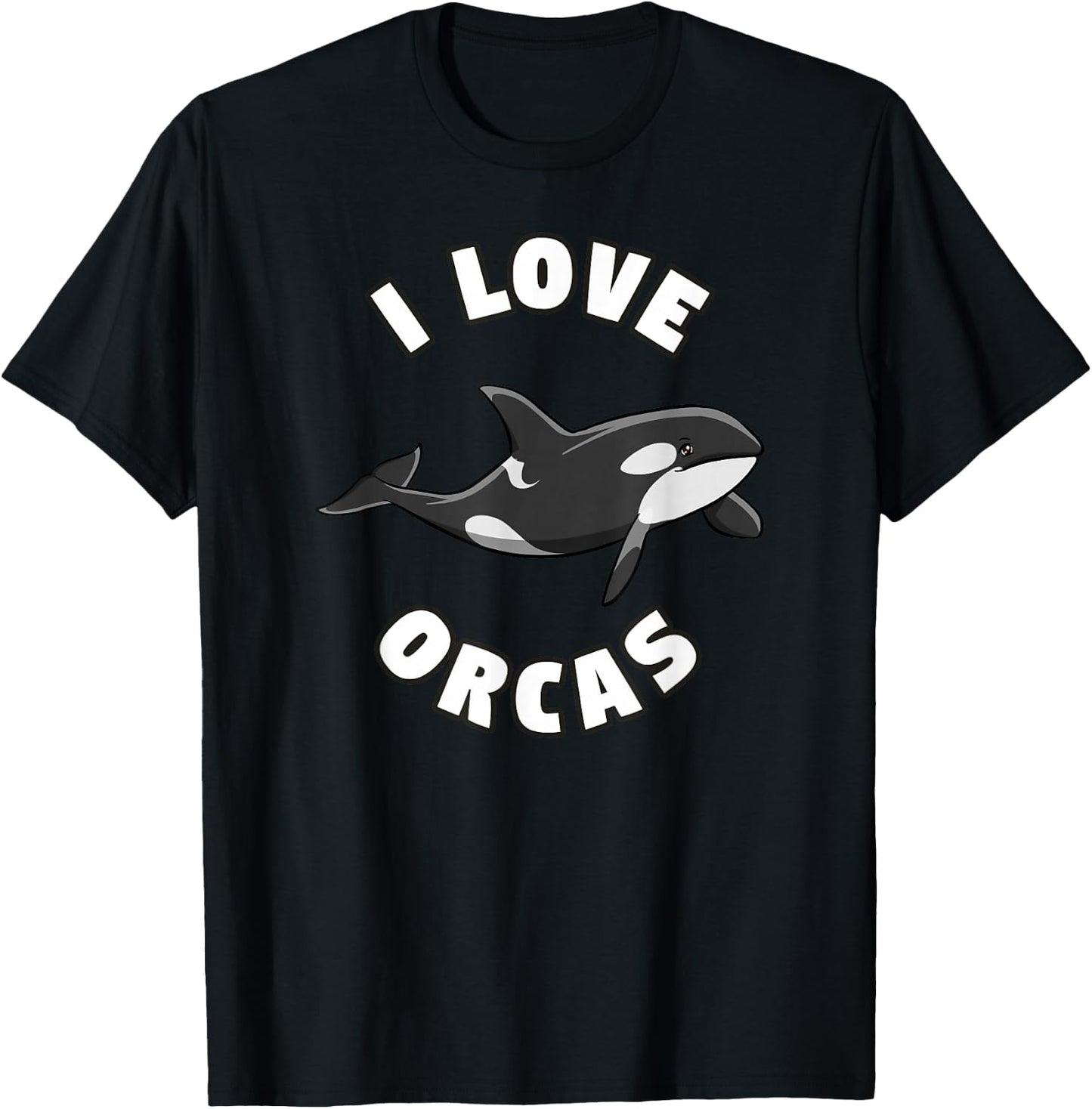 I Love Orcas Killer Whale Activist Orca Lover T-Shirt - T-Shirt | Black