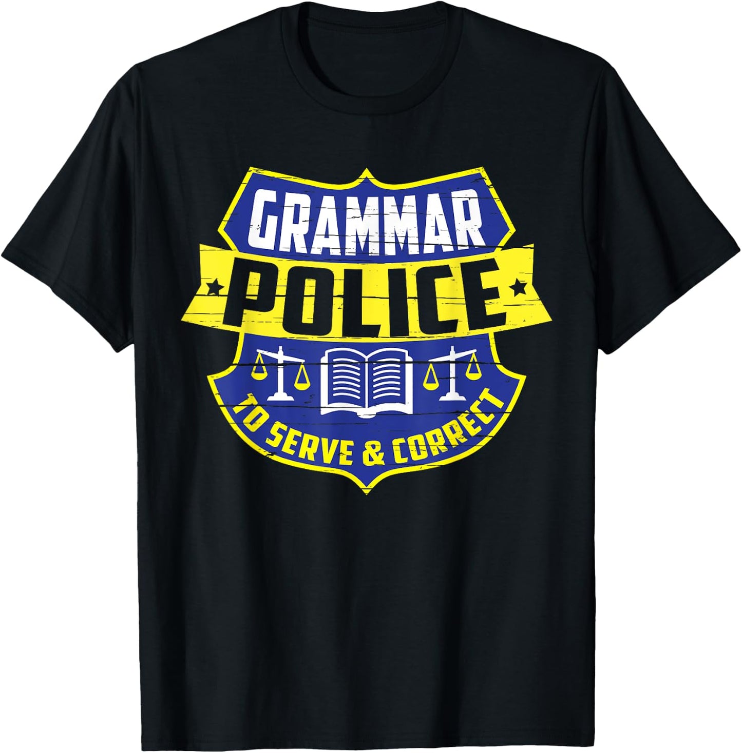 English Grammar Police - Teacher Quotes Literary Gift T-Shirt - T-Shirt | Black