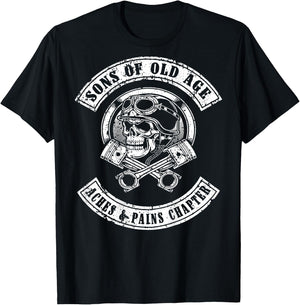 Sons Of Old Age Aches And Pain Chapter (on back) T-Shirt - T-Shirt | Black