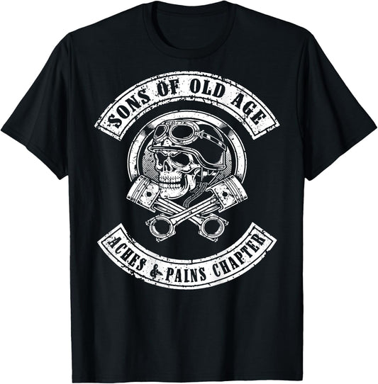 Sons Of Old Age Aches And Pain Chapter (on back) T-Shirt - T-Shirt | Black